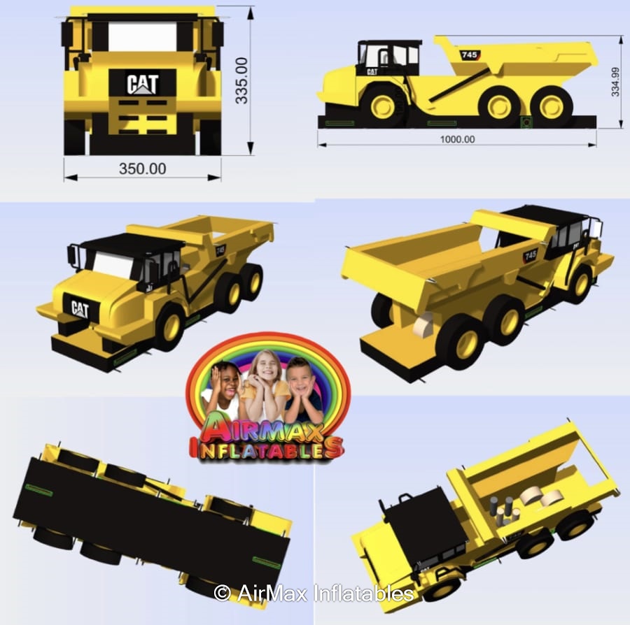 CAT Tipper Truck Obstacle Course for Hire | Fun & Safe Inflatable